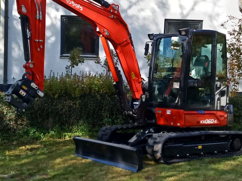 Minibagger vor dem Betrieb
